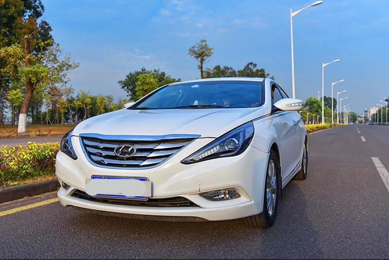 VLAND передние лампы для hyundai Sonata фары 2011- Биксеноновые линзы двойной луч проектор светодиодный DRL