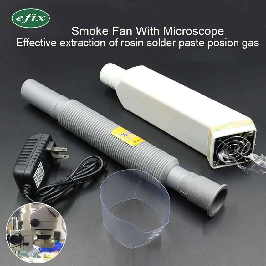 

Microscope Exhaust fan smoke Rosin soldering oil gas fume absorber Fume extractor For Mobile Phone Mortherboard Repair
