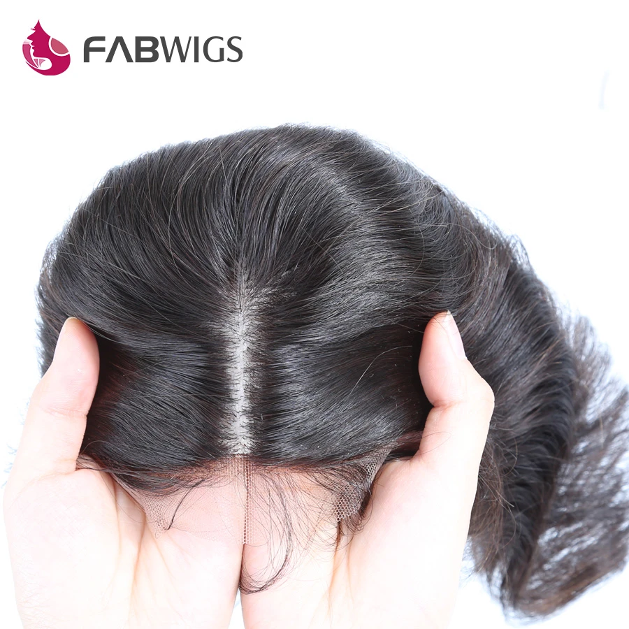 Fabwig Perruques En Soie Body Wave Cheveux Remy 100 Naturels Avec Fermeture Capillaire De Bebe Couleur Naturelle 4x4 Aliexpress