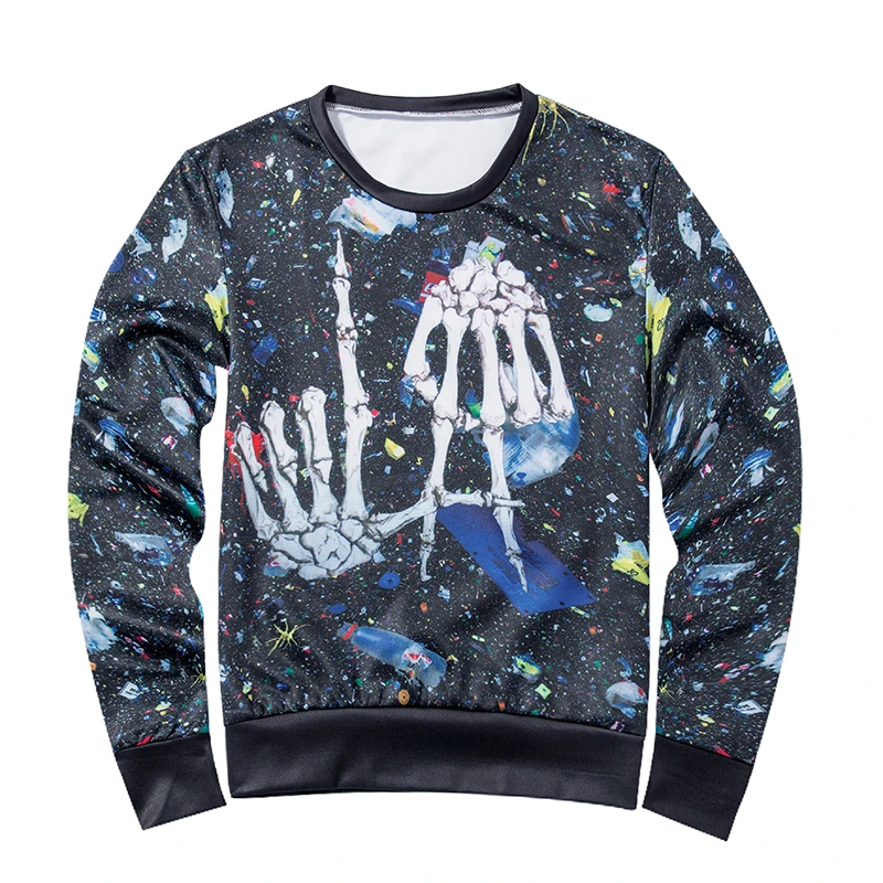 

New men coat Space/galaxy 3d sweatshirt men 3d hoodies fashion harajuku style funny print nightfall trees