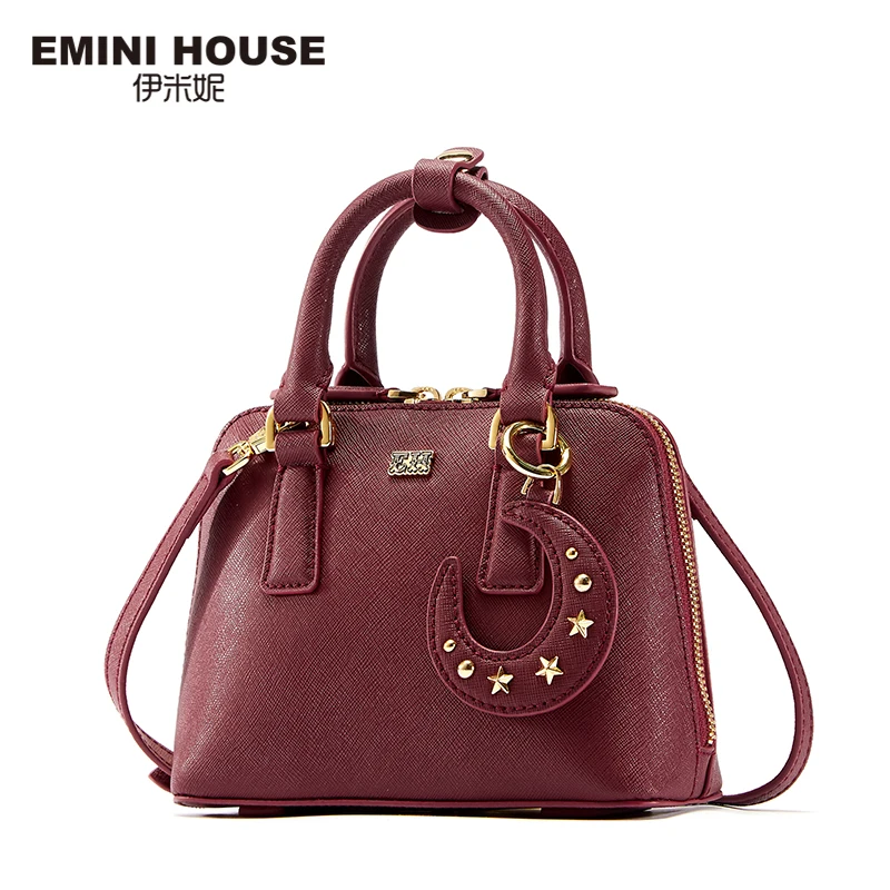 

EMINI HOUSE Vintage Style Women Leather Handbags Luxury Handbags Women Bags Designer Split Leather Double Zipper Crossbody Bags
