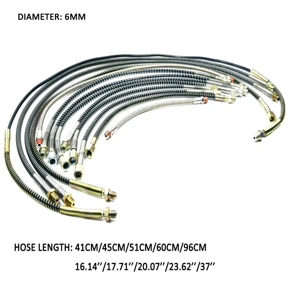 Шланг высокого давления пружина обернутая трубка PCP Пейнтбол наполнение воздуха части связанные различные длины и варианты резьбы