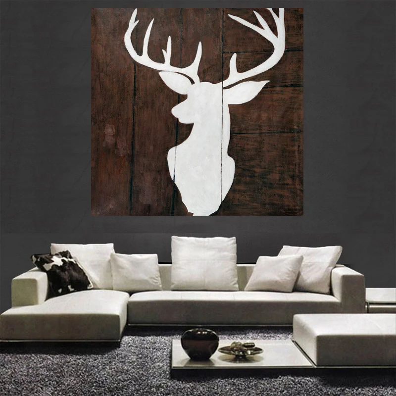 

1 Piece HD Abstract Deer Wall Art Canvas Painting Home Decoration Bedroom Living Room Kids Room Painting Calligraphy