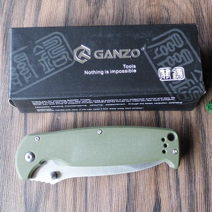 Ganzo G742-1 58-60HRC 440C G10 или деревянной ручкой складной Ножи Открытый выживания инструмент Отдых на природе Охота Карманный Ножи тактический EDC инструмент