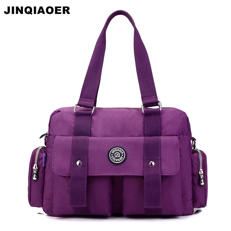 Jinqiaoer anti theft Для женщин Сумки нейлон Водонепроницаемый Повседневное Tote Дамы Сумка