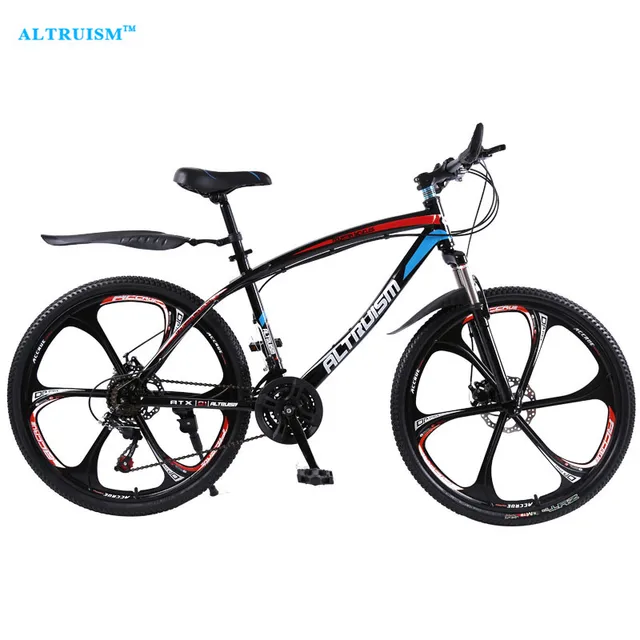 Cheap ALTRUISM Q1 24 speed 26 inch Steel  Road Bike Double Disc Brake One Wheel Male's Mountain Bike Bicicleta Compete Bicycles