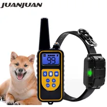 800yd eléctrico Collar de adiestramiento de perros a distancia impermeable recargable pantalla LCD para todo el tamaño señal Shock modo Vibración 40%