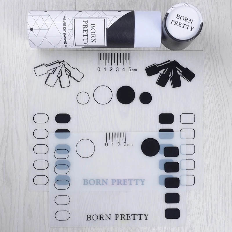 

BORN PRETTY 2Pcs Silicone Stamping Mat Foldable Washable Pad with Box Manicure Nail Art Tools