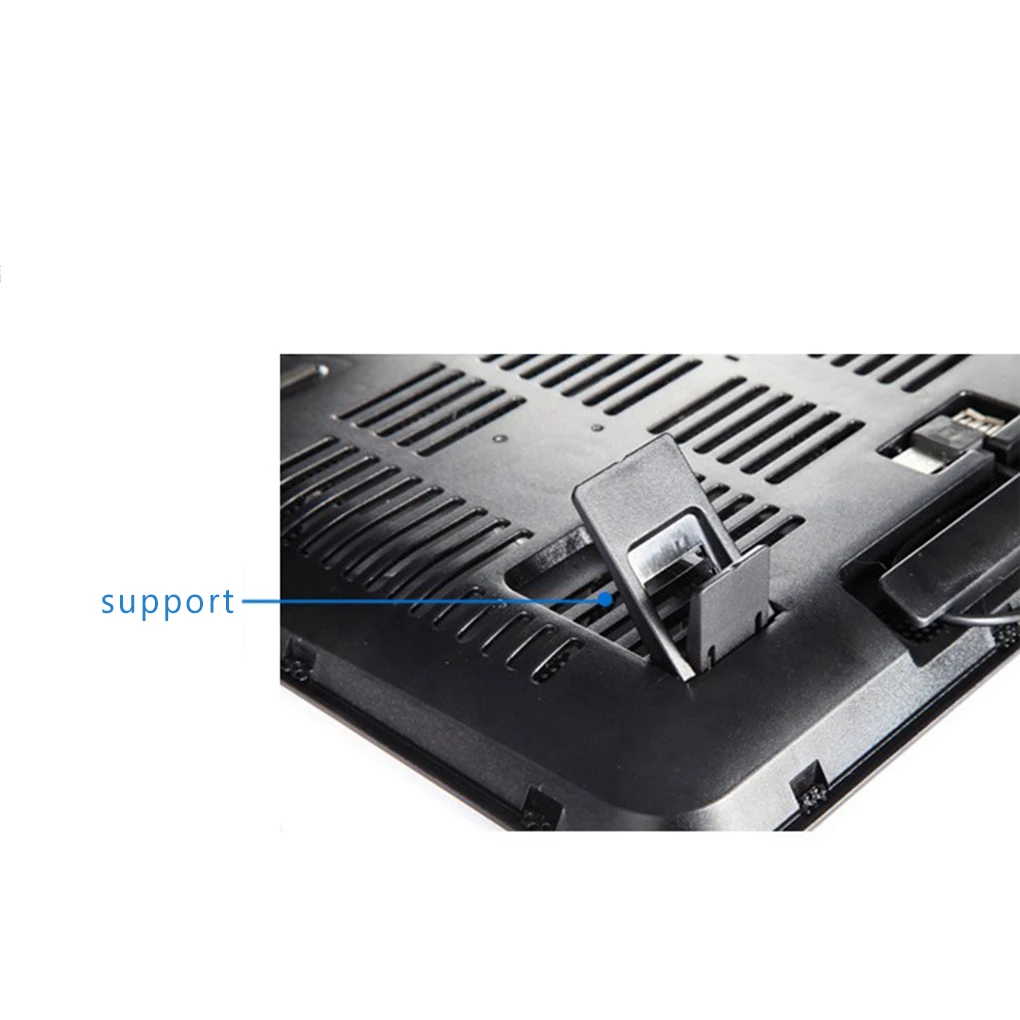 14 дюймов Тетрадь кулер 5v двойной вентилятор USB внешний для ноутбука охлаждающая подставка Тонкий Стенд высокое Скорость бесшумный Металл Панель вентилятор