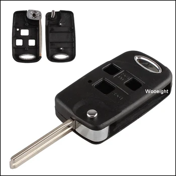 

Wooeight 3 Buttons Flip Folding Remote Key Shell Case Fit for Lexus ES300 RX330 GS300 GS400 SC300 SC400 GS430 GX470 IS250 LX470