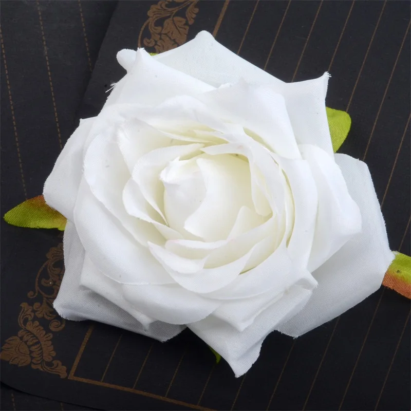 5 шт., 8 см, искусственные шелковые розы, цветочные головки для украшения свадьбы, сделай сам, венок, подарок, скрапбукинг, ремесло, высокое качество, искусственные цветы