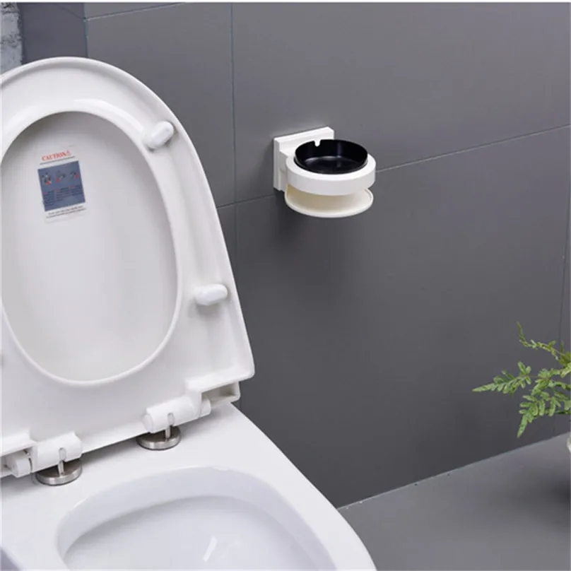 Bathroom Ash bin wall mounted ashtray outside pub garden office smoking box tray cigarett Ashtrays #4A02 (6)