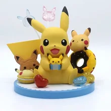 Banpresto рисунок Пикачу фигурка вечерние кекс Пончик Kawaii ПВХ экшн