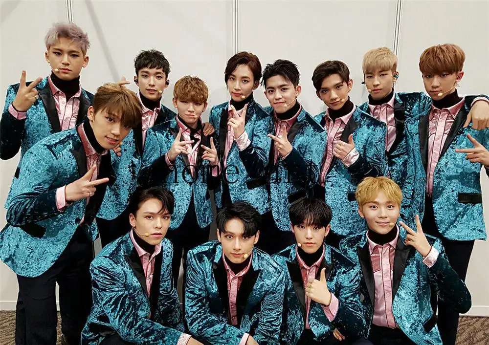 Корейская группа seventeen плакат ясное изображение наклейки на стену украшение дома хорошее качество печать белая бумага с покрытием домашний арт бренд