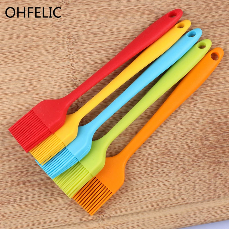 

Non Stick Multi Color Silicone Basting Pastry Brush Oil Brushes For Cake Bread Butter Baking Tools Safety BBQ Barbeque Brush