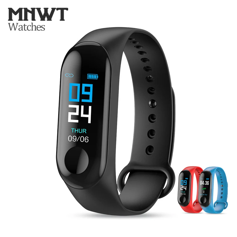 Умный Фитнес браслет MNWT для мужчин и женщин Bluetooth Смарт с функцией измерения