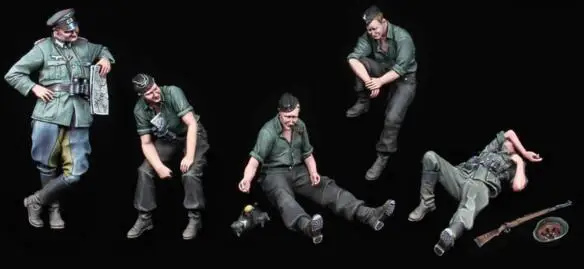 

1/35 Resin Kits Panzer Division Team 5pcs/set Model Figures