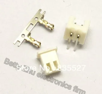 

100pcs/lot XH2.54-2P 2PIN terminal block 2.54MM pitch connector : plug + plastic bending needle socket + terminal