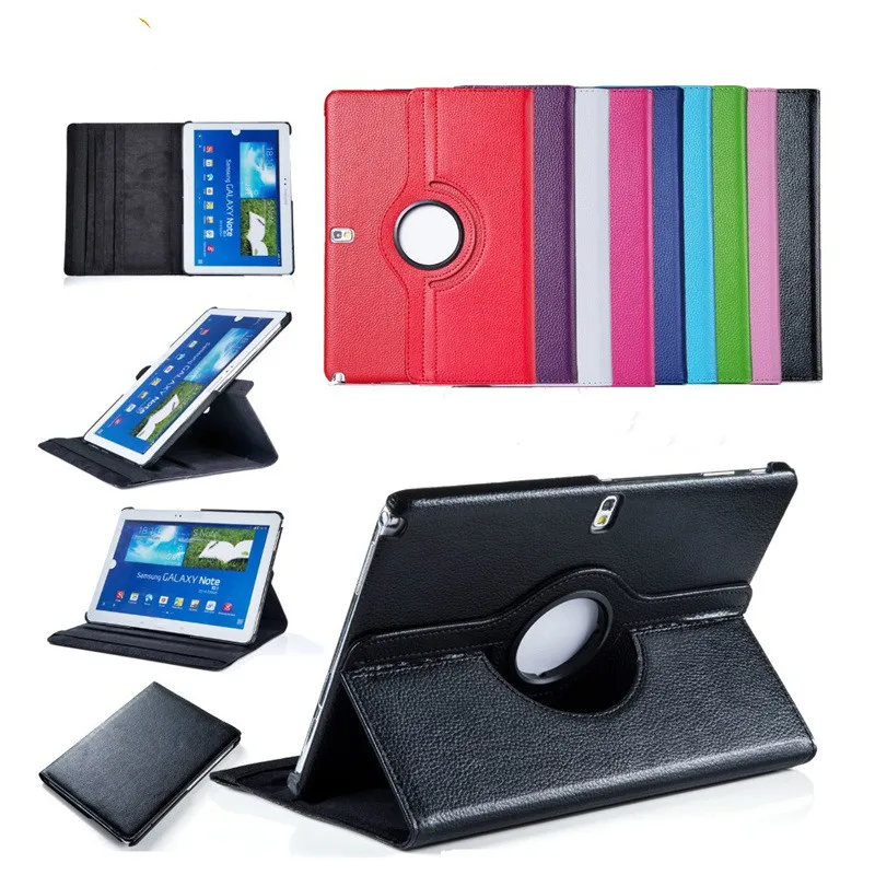 

Free Film for Samsung Galaxy Tab Note 10.1 2014 Edition P600 P601 P605/Pro 10.1 T520 T521 T525 Rotating PU Leather Case Cover