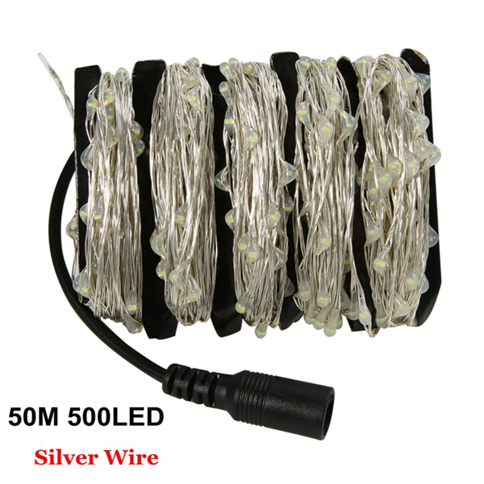 DC12V 10M 20M 30M 50M copper silver line LED string waterproof holiday lighting fairy tree Christmas wedding party decoration DC12V 10M 20M 30M 50M copper silver line LED string waterproof holiday lighting fairy tree Christmas wedding party decoration