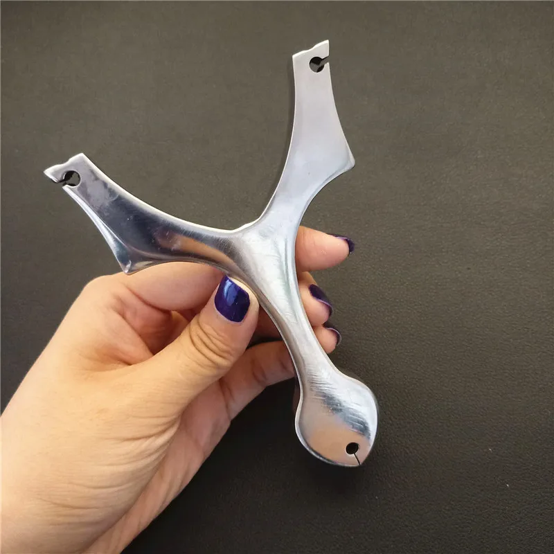 

Popular Powerful Slingshot Sling Shot Outdoor Hunting Camping Leather Stainless Steel Slingshot Catapult Hunting Bow Accessorie