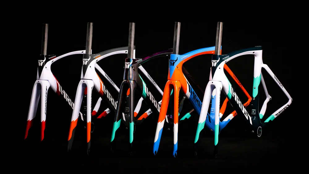 Sale carbon road frame red and yellow bicycle carbon frame T1000 PF30 china road Bicycle frames V brake matte/glossy 0