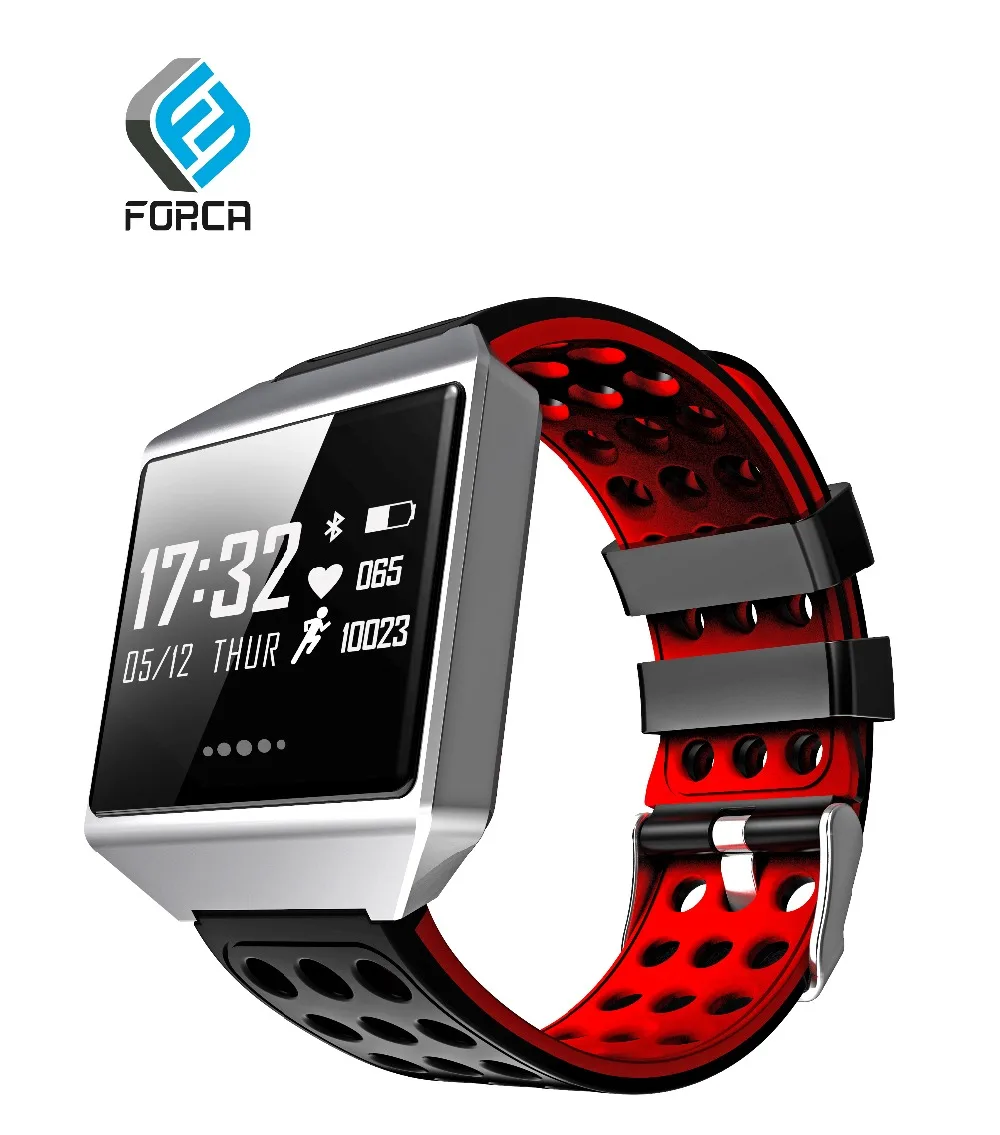 

FORCA CK12 Large Screen Smart Bracelet Wearable Hardward+Smart App Big Data Cloud Service Monitor Body Health Value Wristband