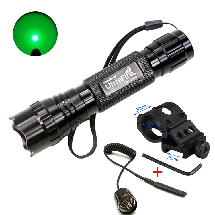 501B led green light Tactical Flashlight Hunting Rifle Torch Shotgun