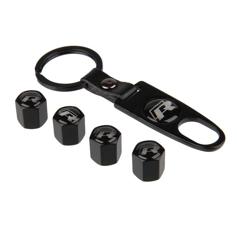 

Auto Styling R-Line Badge Car Tyre Tire Valve Rim Stem Caps Air Dust Waterproof Covers With R Rline Emblem Vinyl Decals