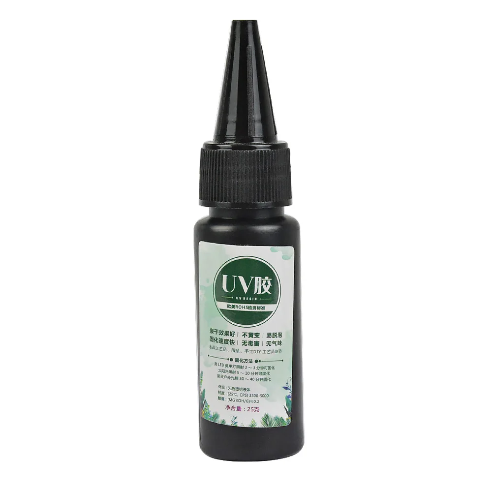 

25G UV Resin DIY Type Artisanat Crystal Epoxy Light Lijm Plastic Transparent Kits Can Curing Plastic Can Curing UV Glue