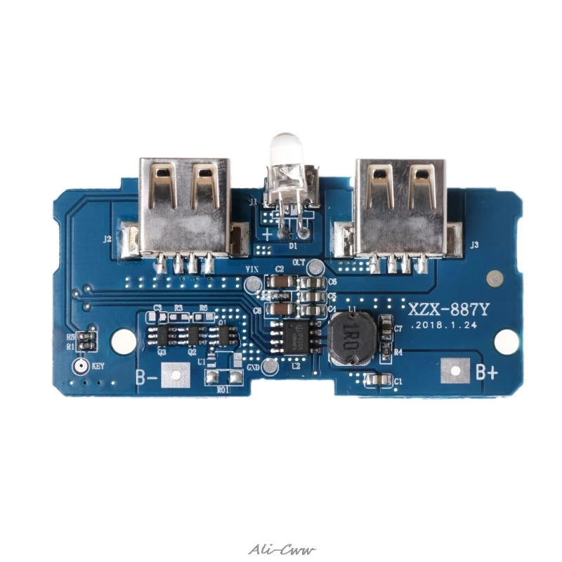 5 V 2A Dual USB 18650 литиевый внешний аккумулятор для зарядки на печатной плате Удлинительный модуль S927