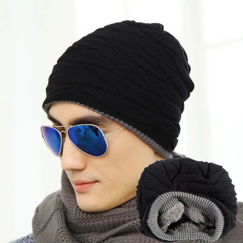 Индивидуальная Повседневная Вязаная Шапка-бини, зимняя шапка для мужчин и женщин, уличная модная теплая шапка, Весенняя модная шапка - Цвет: Style 2 Black