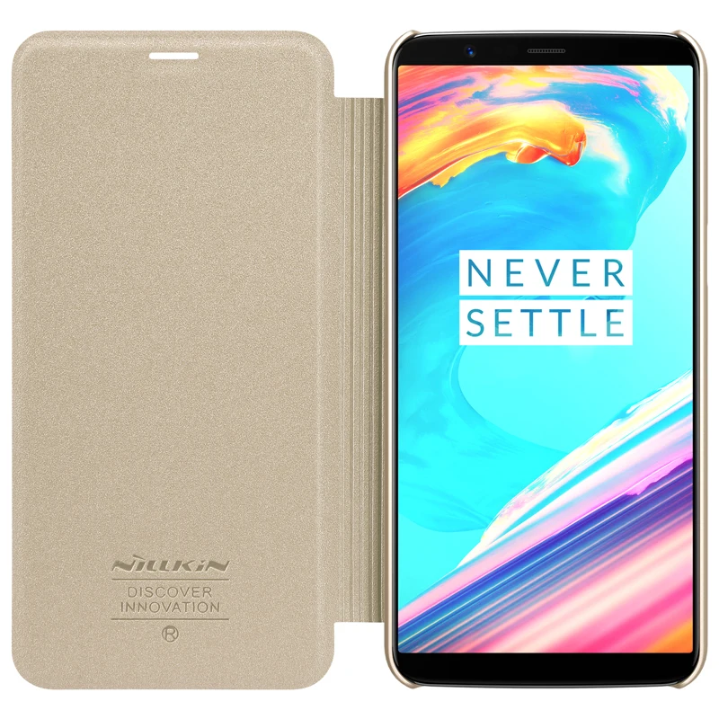 Чехол Oneplus 6 для One plus 5T 5 NILLKIN супертонкий кожаный чехол книжка с блестками
