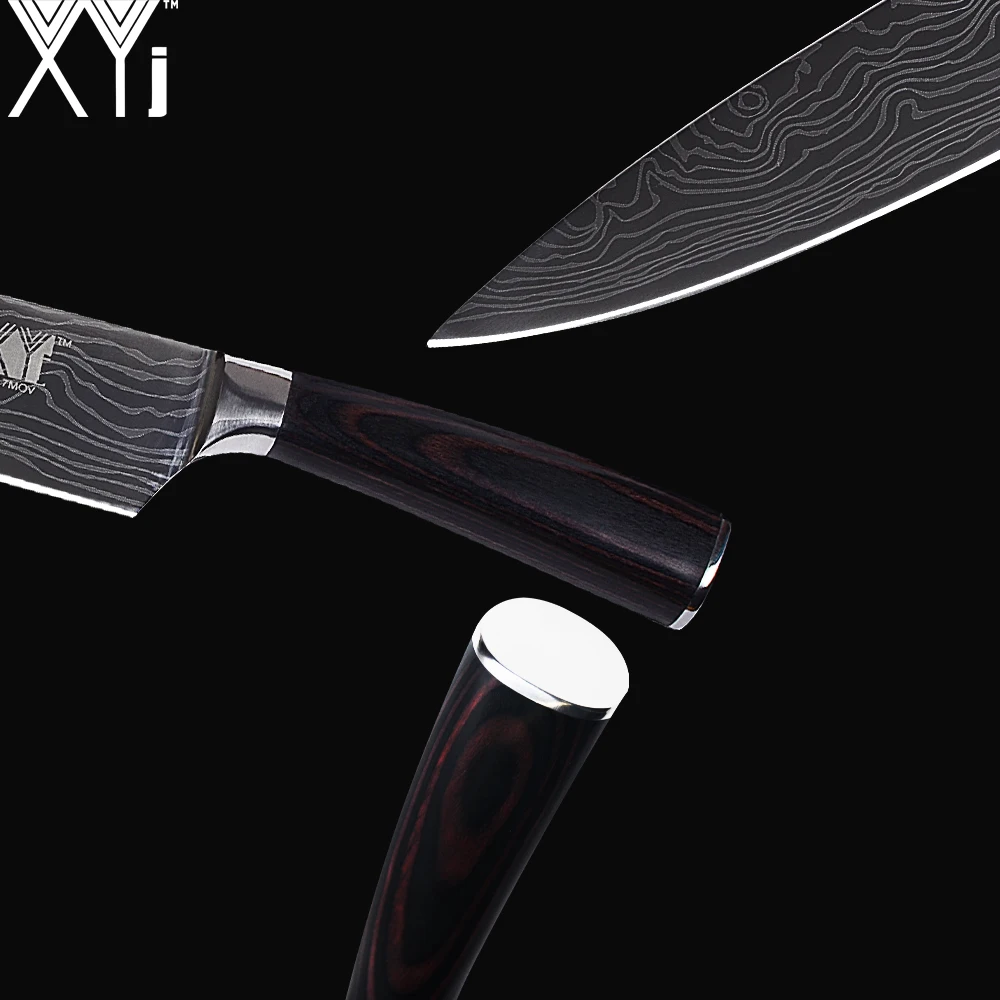 XYj 6 шт. набор ножей из нержавеющей стали 11 ''Магнитный нож подставка цвет