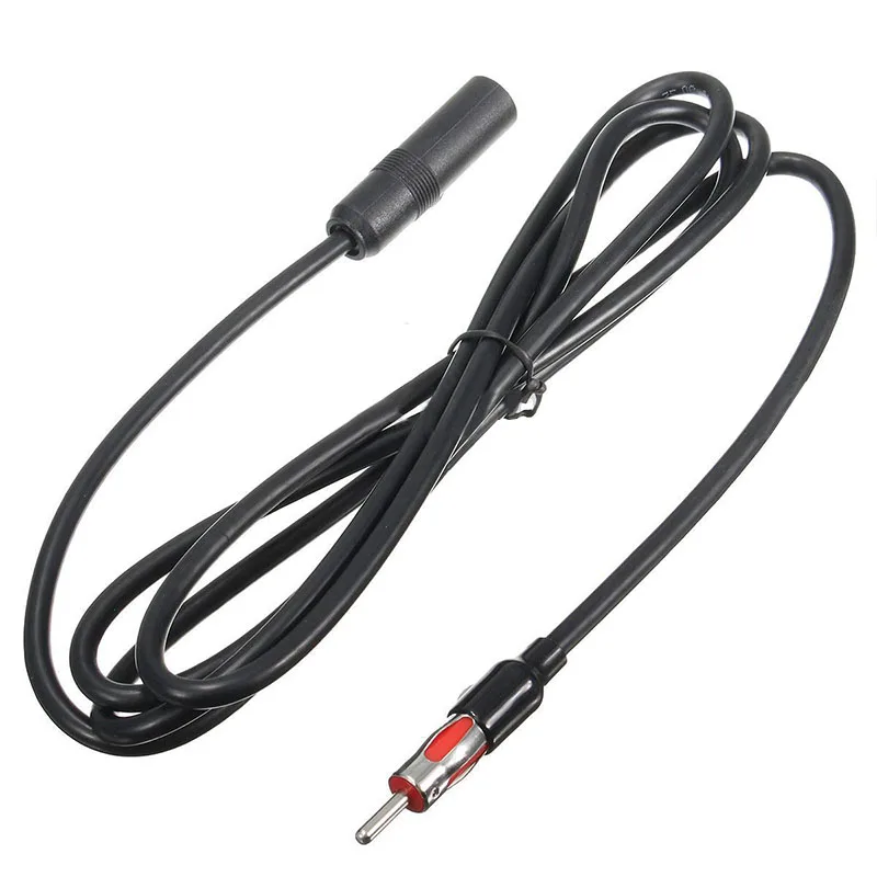 Черный Автомобильный антенный удлинитель мужской женский автомобильный AM fm-адаптер кабель