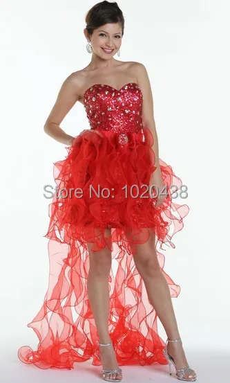 

free shipping 2014 dinner dress new style formal ball gowns sexy short Removable skirt crystal Cocktail red blue prom Dresses