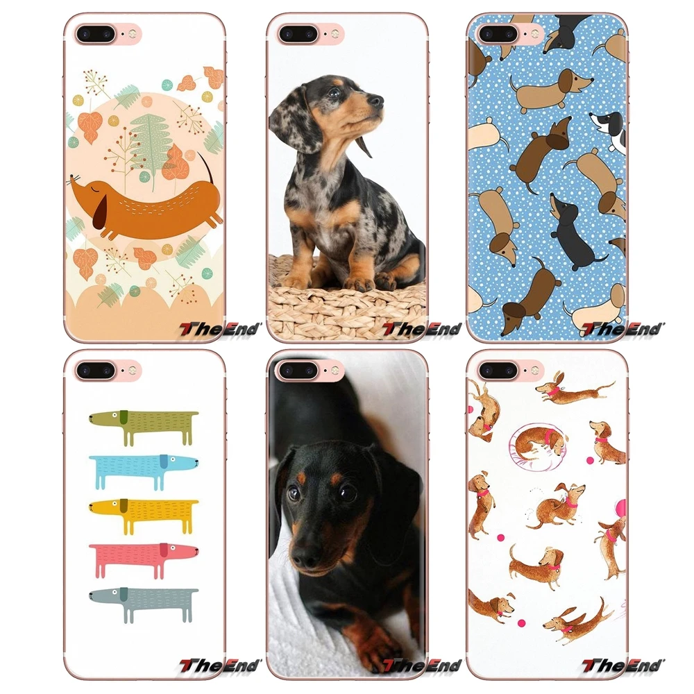 Dachshund Silhouette Puppies Dog For Huawei Mate Honor 4C 5C 5X 6X 7 7A 7C 8 9 10 8C 8X 20 Lite Pro TPU Transparent Cases Covers |