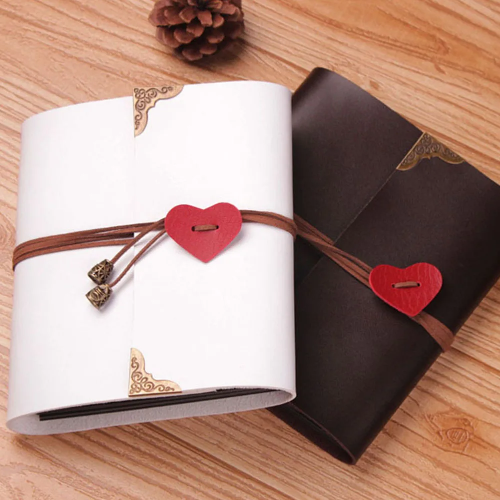

Love Design Valentine Birthday Album Artificial Leather Memory Book DIY Scrapbook Photo Christma Gifts Vintage