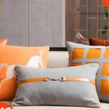 Декоративная декоративная наволочка оранжевый холщовый чехол для поясничной подушки наволочка декоративная наволочка для подушки в помещении