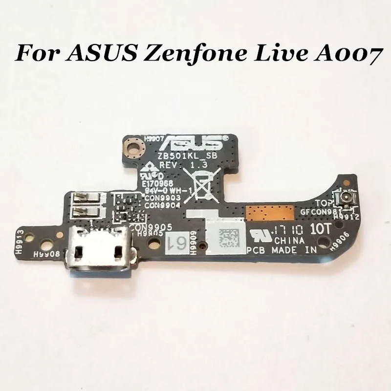 Для ASUS Zenfone Live A007 zb501kl USB плата с зарядным портом док-модуль+ разъем для микрофона гибкий кабель Замена