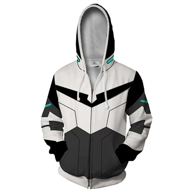 BTS 3D Print Voltron: Defender of the Universe Hoodies Sweatshirts Men Long Sleeve Casual Tracksuit Zipper Clothes 2018 4XL 