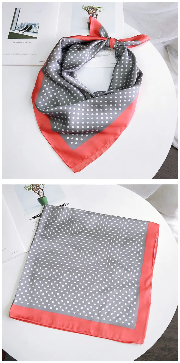 24 дизайна принта Бандана с цветочным рисунком квадратный шарф для дам Модный Шелковый платок для волос женская сумка Sjaal(Размер: 70*70 см