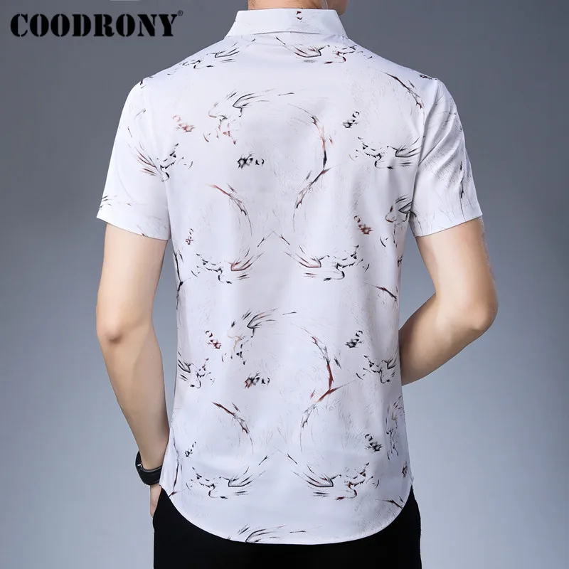 COODRONY الأعمال عارضة قمصان الموضة الزهور قميص الرجال الملابس 2019 الصيف بارد قمصان قصيرة الأكمام قميص Camisa الغمد S96028 COODRONY الأعمال عارضة قمصان الموضة الزهور قميص الرجال الملابس 2019 الصيف بارد قمصان قصيرة الأكمام قميص Camisa الغمد S96028