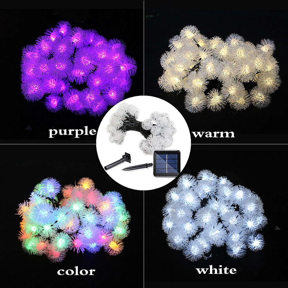 Xmas Solar Garden Lights Waterproof LED String Lightings 5M Garden Decor Waterproof Lamp for Christmas Halloween New Year's Day Xmas Solar Garden Lights Waterproof LED String Lightings 5M Garden Decor Waterproof Lamp for Christmas Halloween New Year's Day