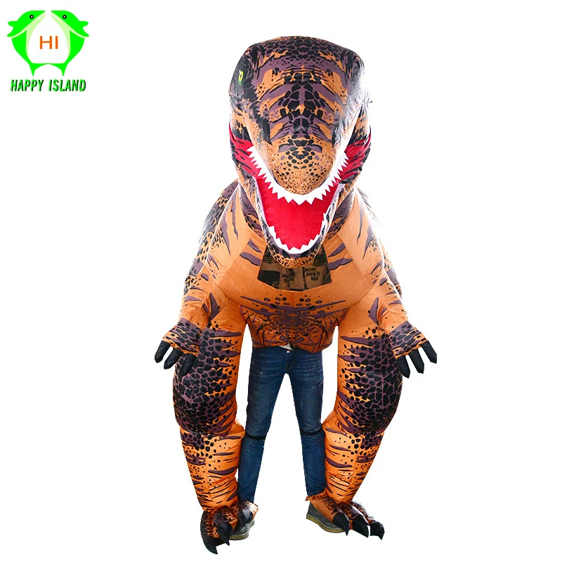 2020 Новинка T-Rex Динозавр Надувные костюмы Хэллоуин костюм для косплея взрослых t-rex