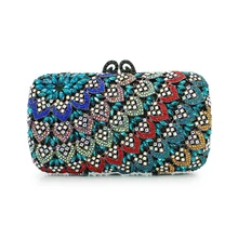 2 цветов новые свадебные кошелек стразы сцепления вечерняя сумочка(88155A-GC