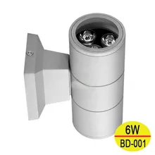 10 шт./лот, водонепроницаемые 6 Вт Светодиодные настенные лампы, садовый балкон, двухсторонний светильник, светодиодный наружный светильник, настенный светильник