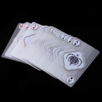 

1 Deck PVC Waterproof Playing Cards Clear Poker Set for Indoor Outdoor Party Game Entertainment Gambling