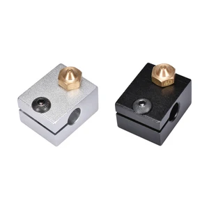 1/2 шт. алюминиевый V6 блок тепловой блок для V6 J-head 3D-принтеры RepRap экструдер Совместимость с M6 насадка для 3D-принтеры Запчасти - изображение