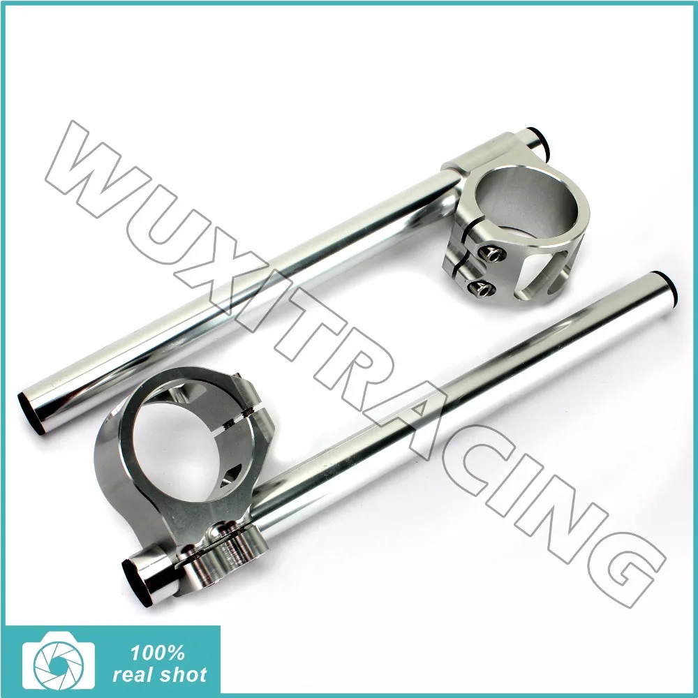 

7/8" 41mm CNC Billet Motorcycle Clip On Clip-Ons Handlebars Handle Bars Grips for TRIUMPH Thruxton 900 2008 2009 2010 2011 08-11